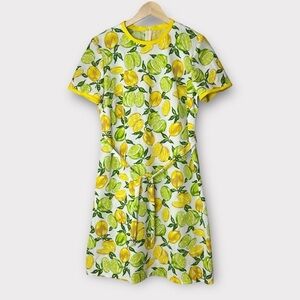 Vintage handmade polyester Lemon Print Dress